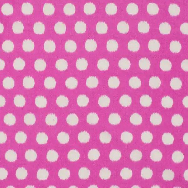 Viskose Dots Weiß auf Pink